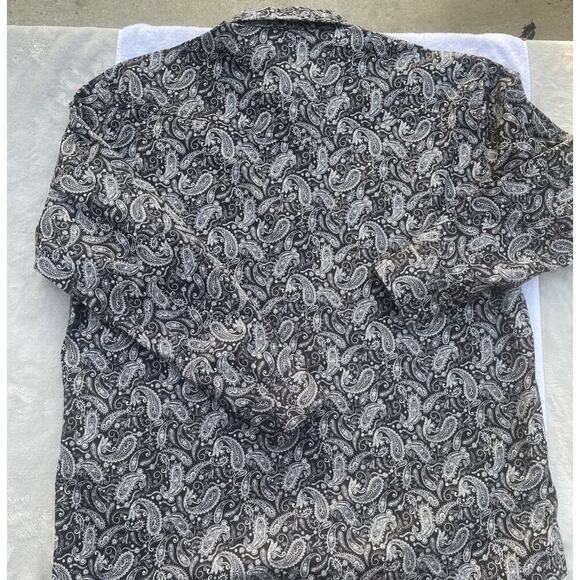 Rafter C Pearl Snap XXLT Paisley Print Western Rodeo Shirt Button Up Cowboy - Picture 2 of 12